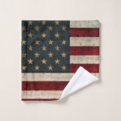  Amerikaanse vlag en blademuziek Bad Handdoek (Wasdoekje)