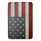  Amerikaanse vlag en blademuziek Badmat (Voorkant Verticaal)