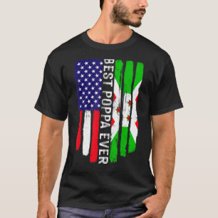 Amerikaanse vlag en Boeroendi vlag beste papaver o T-shirt