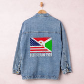 Amerikaanse vlag en Boeroendi vlag beste Pepaw ooi Denim Jacket (Hangar)