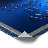 Amerikaanse vlag en Christelijk kruis, fascistisch Poster (Hoek)