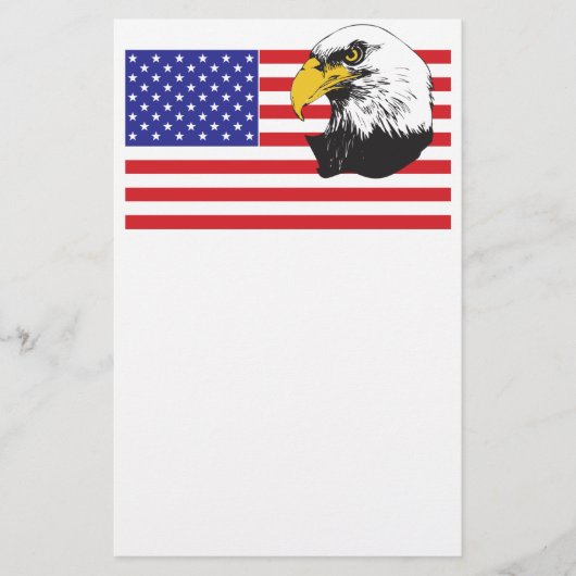 Amerikaanse vlag en Eagle Briefpapier (Voorkant)