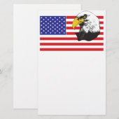Amerikaanse vlag en Eagle Briefpapier (Voorkant / Achterkant)