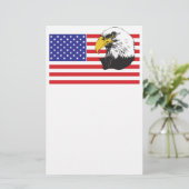 Amerikaanse vlag en Eagle Briefpapier (Staand voorkant)