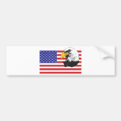 Amerikaanse vlag en Eagle Bumpersticker (Voorkant)
