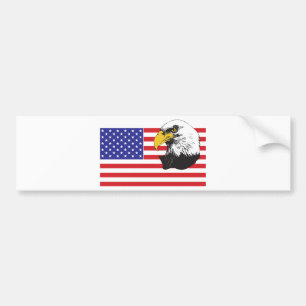 Amerikaanse vlag en Eagle Bumpersticker