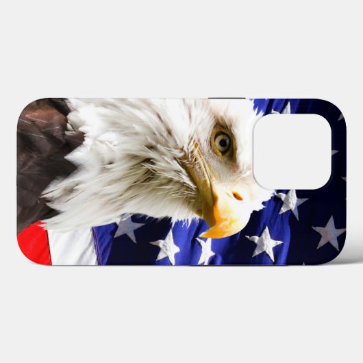 Amerikaanse vlag en Eagle Case-Mate iPhone Case (Achterkant (horizontaal))