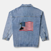 Amerikaanse vlag en Eagle Denim Jacket (Achterkant)