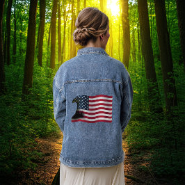 Amerikaanse vlag en Eagle Denim Jacket