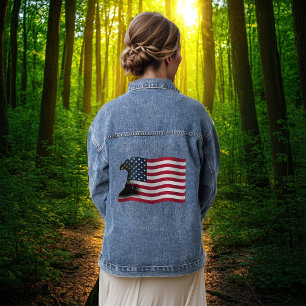 Amerikaanse vlag en Eagle Denim Jacket