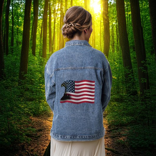 Amerikaanse vlag en Eagle Denim Jacket