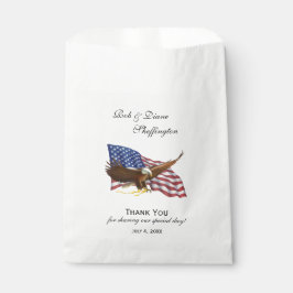 Amerikaanse vlag en Eagle Favor Bag Bedankzakje