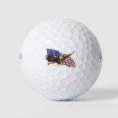 Amerikaanse vlag en Eagle Golfballen (Voorkant)