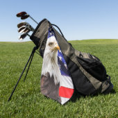 Amerikaanse vlag en Eagle Golfhanddoek (Groen)