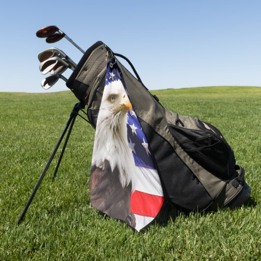 Amerikaanse vlag en Eagle Golfhanddoek (Groen)