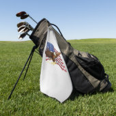 Amerikaanse vlag en Eagle Golfhanddoek (Groen)