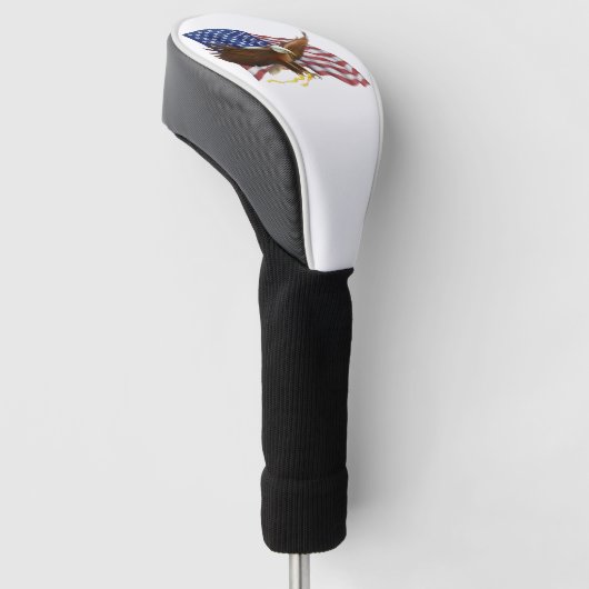 Amerikaanse vlag en Eagle Golfheadcover (Schuin)