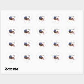 Amerikaanse vlag en Eagle Hart Sticker (Vel)