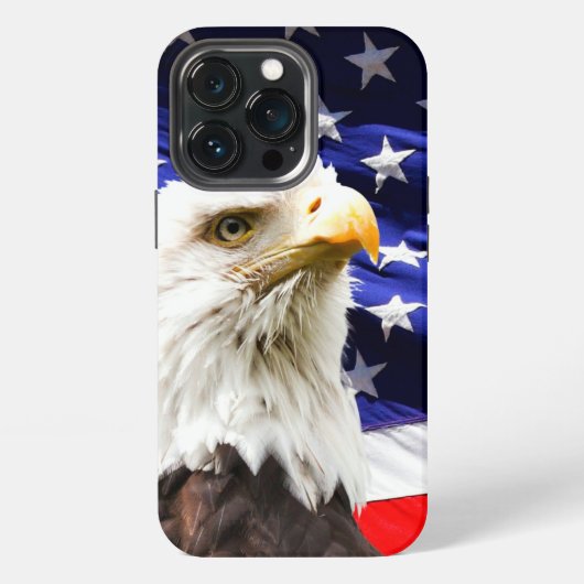 Amerikaanse vlag en Eagle iPhone Hoesje (Achterkant)
