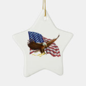 Amerikaanse Vlag en Eagle Keramisch Ornament (Rechts)