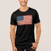 Amerikaanse vlag en Eagle Mannen T-shirt (Voorkant)