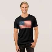 Amerikaanse vlag en Eagle Mannen T-shirt (Voorkant volledig)
