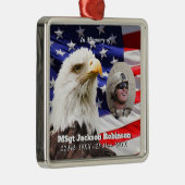 Amerikaanse vlag en Eagle Metalen Ornament (Rechts)