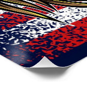 Amerikaanse vlag en Eagle Perfect Poster (Hoek)