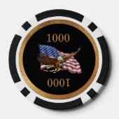 Amerikaanse vlag en Eagle Pokerchips (Achterkant)