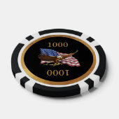 Amerikaanse vlag en Eagle Pokerchips (Enkel)
