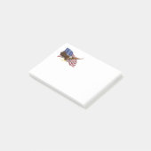 Amerikaanse vlag en Eagle Post-it® Notes (Schuin)