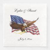 Amerikaanse vlag en Eagle Servet (Voorkant)