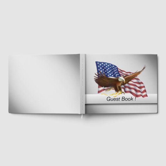 Amerikaanse vlag en Eagle Silver Gastenboek (Volledig)