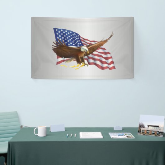 Amerikaanse vlag en Eagle Silver Spandoek (Beurs)