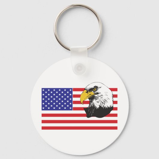 Amerikaanse vlag en Eagle Sleutelhanger (Voorkant)