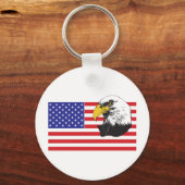 Amerikaanse vlag en Eagle Sleutelhanger (Voorkant)