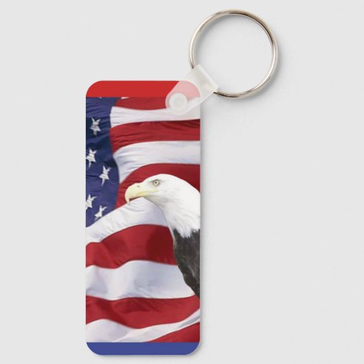 Amerikaanse vlag en Eagle Sleutelhanger (Achterkant)