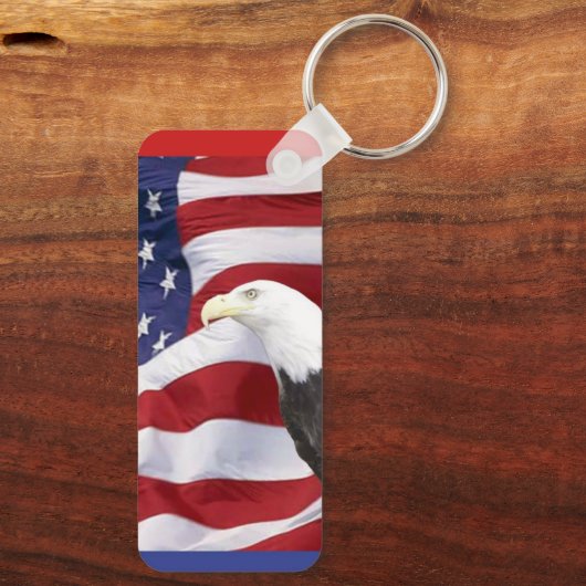 Amerikaanse vlag en Eagle Sleutelhanger (Achterkant)
