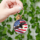 Amerikaanse vlag en Eagle Sleutelhanger (Hand)