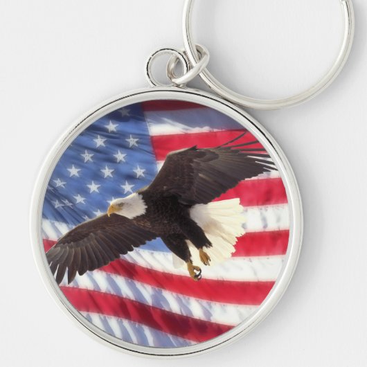 Amerikaanse vlag en Eagle Sleutelhanger (Voorkant)