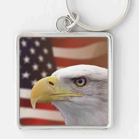 Amerikaanse vlag en Eagle Sleutelhanger (Voorkant)