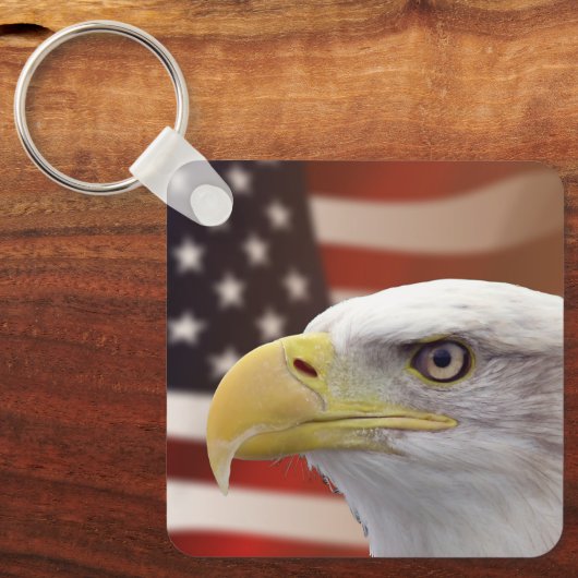 Amerikaanse vlag en Eagle Sleutelhanger (Voorkant)