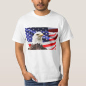 Amerikaanse vlag en Eagle T-Shirt (Voorkant)