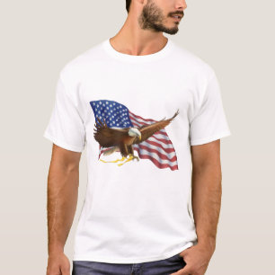 Amerikaanse Vlag en Eagle T-shirt