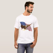 Amerikaanse vlag en Eagle T-shirt (Voorkant volledig)