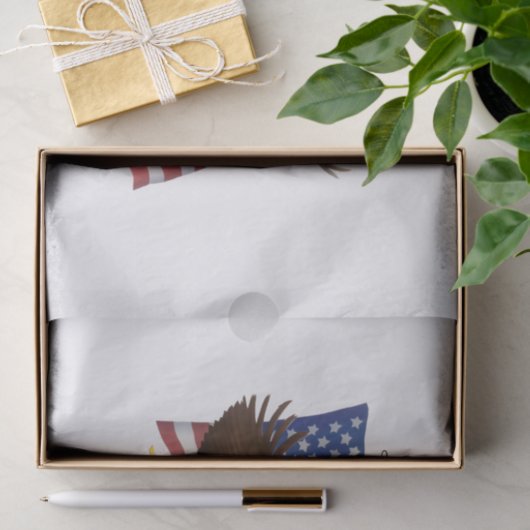 Amerikaanse vlag en Eagle Tissuepapier (Geschenk)