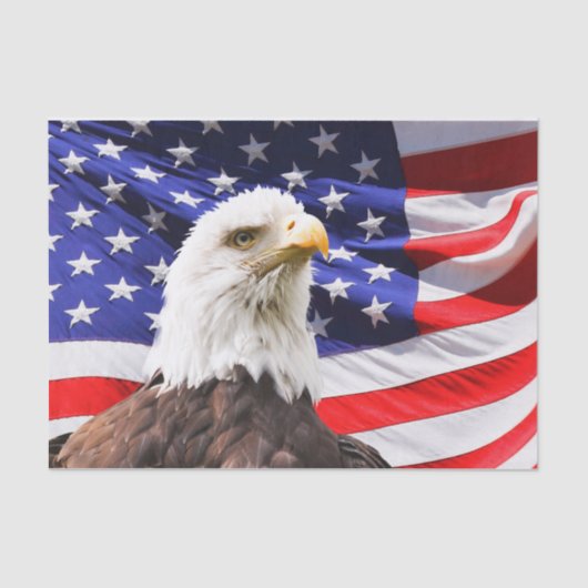 Amerikaanse vlag en Eagle Tissuepapier (Voorkant)