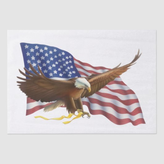 Amerikaanse vlag en Eagle Tissuepapier (Voorkant)