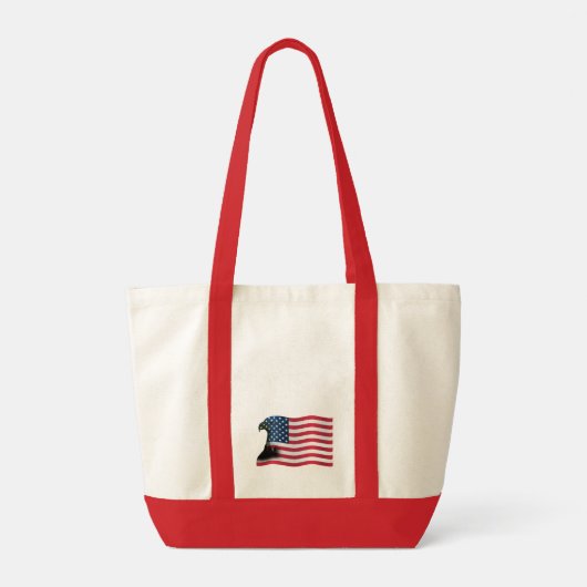 Amerikaanse vlag en Eagle Tote Bag (Achterkant)
