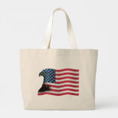 Amerikaanse vlag en Eagle Tote Bag (Achterkant)